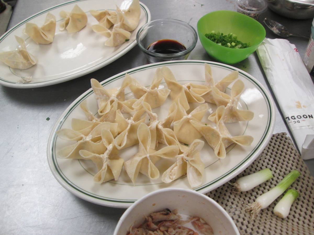 Uncooked wontons