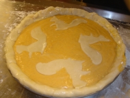 Autumn Themed Pumpkin Pie