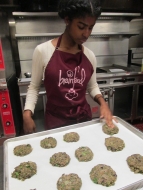 Black Bean Burgers almost ready!