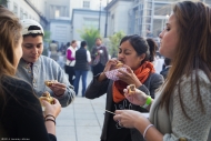 Sampling a variety of burgers