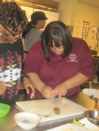 Ahn'aste and Quenita making Ravioli 