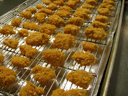 Oven-baked chicken nuggets