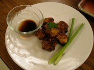 Chciken Meatballs with Dipping Sauce for the Iron Chef Challenge