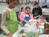 Chopping parsley