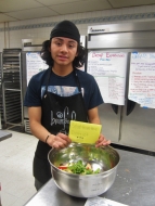 Alex with his salad 