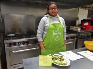 Ana and her salad 