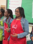 Gerlena teaches about kale at D.C. Scores workshop